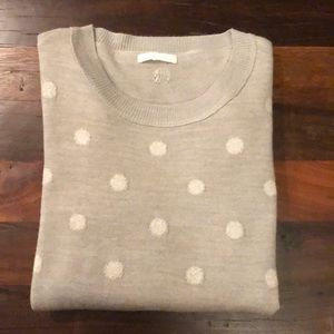 EUC Sparkly Polka Dot NY&Co Gray Silver Sweater